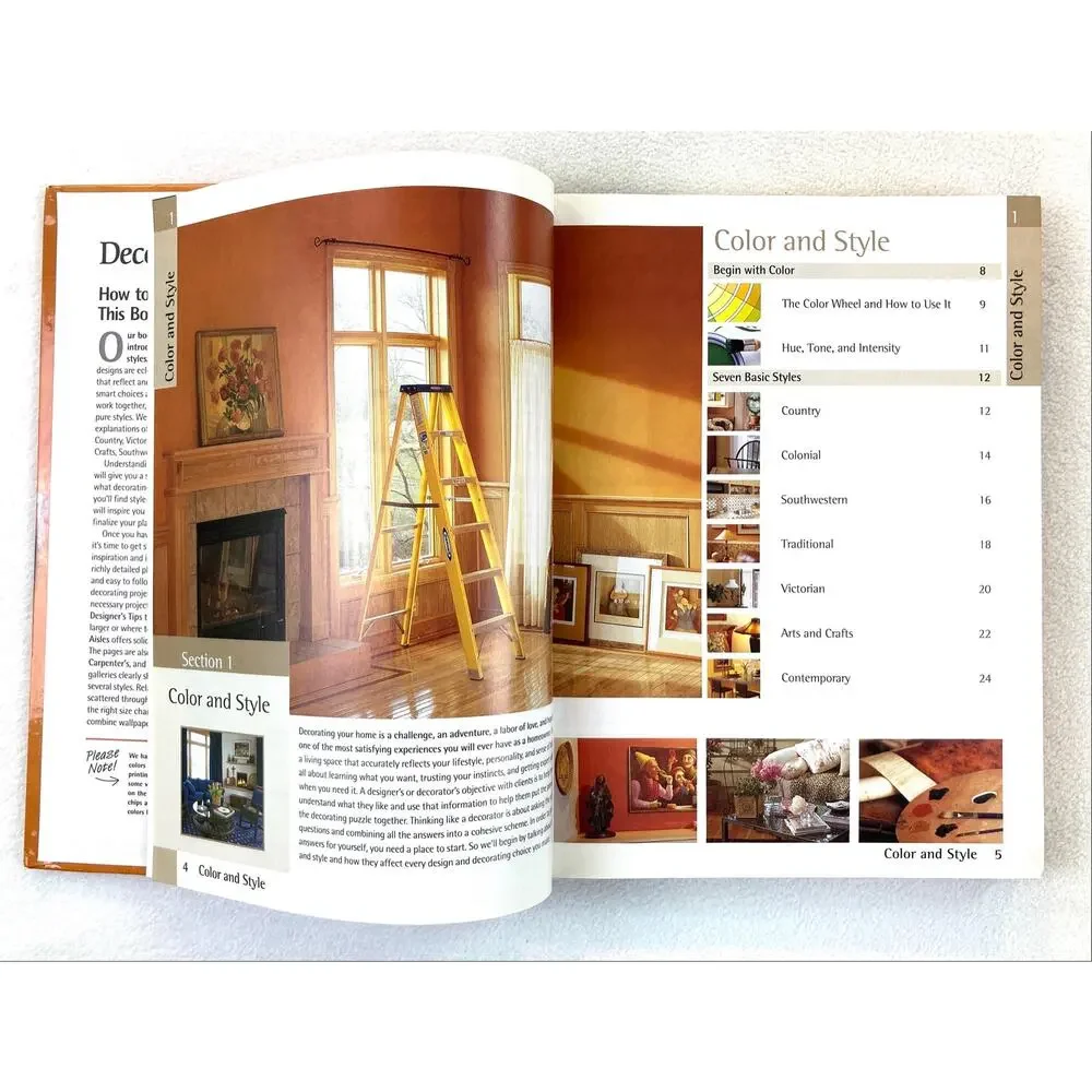 Decorating 1-2-3 Home Depot Decorating Guide Book Hardcover ISBN 9780696211072
